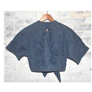 NWT Levi’s Made & Crafted Stunning Cropped Eyelet Denim Fall Blouse Jacket $168